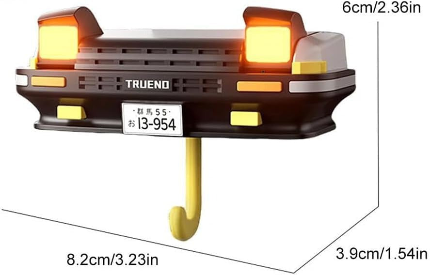 Wall-Mounted Key Rack with Light-Up Vintage Car Design – Stainless Steel Key Holder for Home & Office