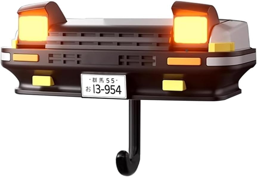 Wall-Mounted Key Rack with Light-Up Vintage Car Design – Stainless Steel Key Holder for Home & Office