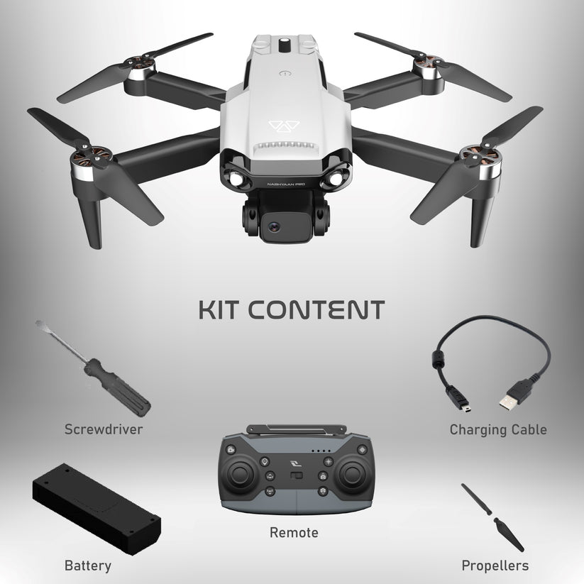 FalconEdge PRO Drone 1080 WHITE | BRUSHLESS Motor | WiFi HD 1080P + 720 P FPV Dual Camera Drone